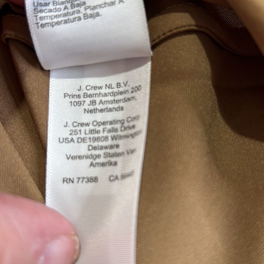 J. Crew Gwyneth slip dress in luster charmeuse camel NWT - Picture 10 of 10